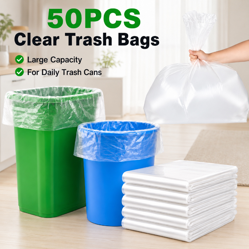 50PCS Clear Trash Bags Large C - Commercial Kitchen Bin recension och pris