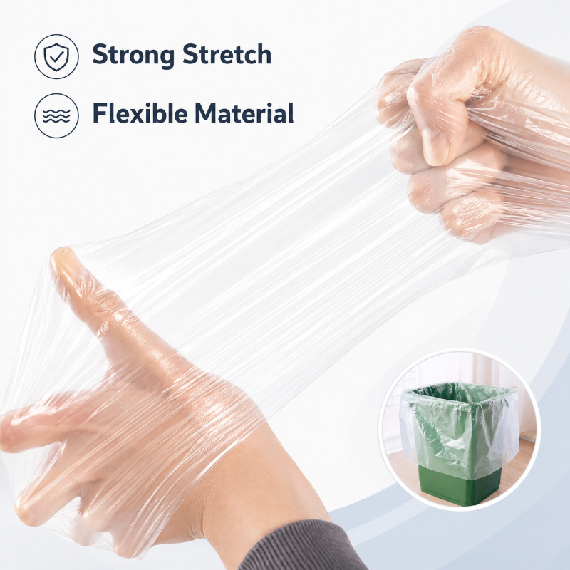 50PCS Clear Trash Bags Large C - Commercial Kitchen Bin recension och pris