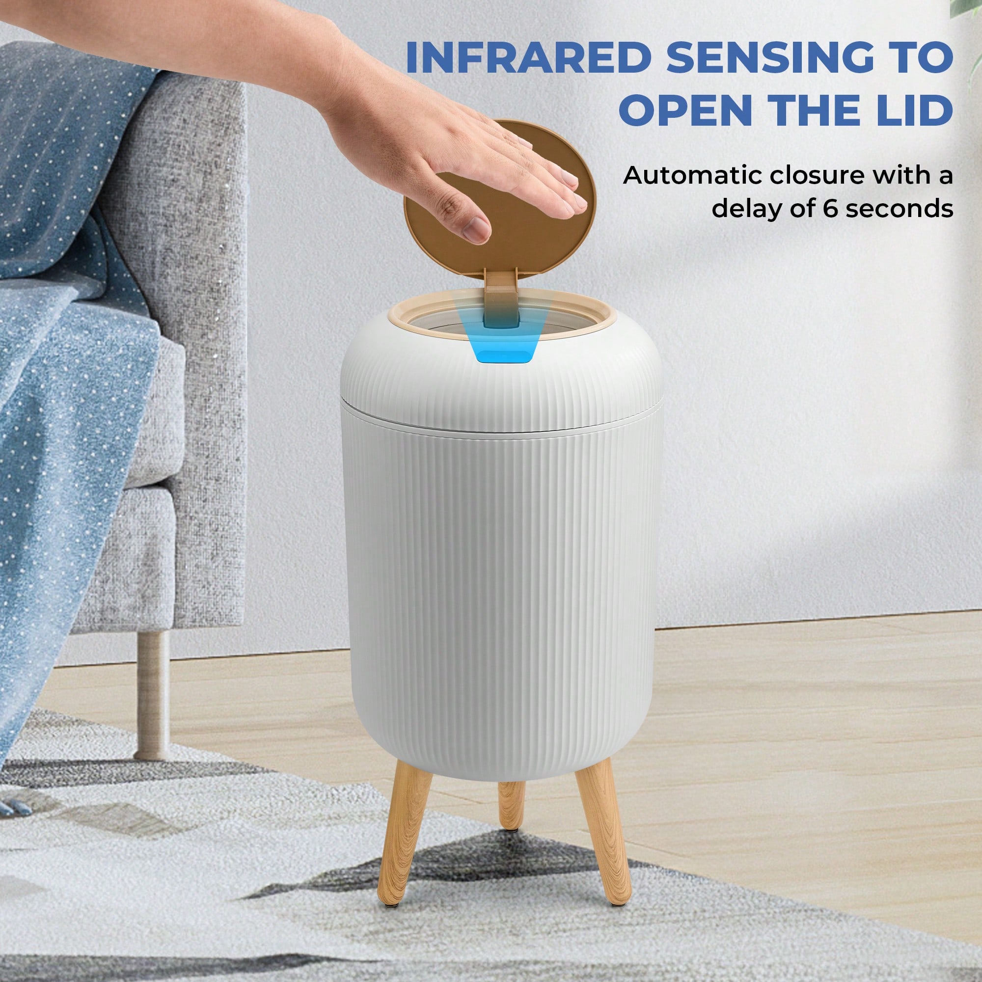 Motion Sensor Trash Can with L - Commercial Kitchen Bin recension och pris