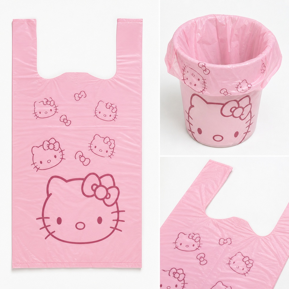 Pink Cartoon Cat Printed Vest  - Commercial Kitchen Bin recension och pris